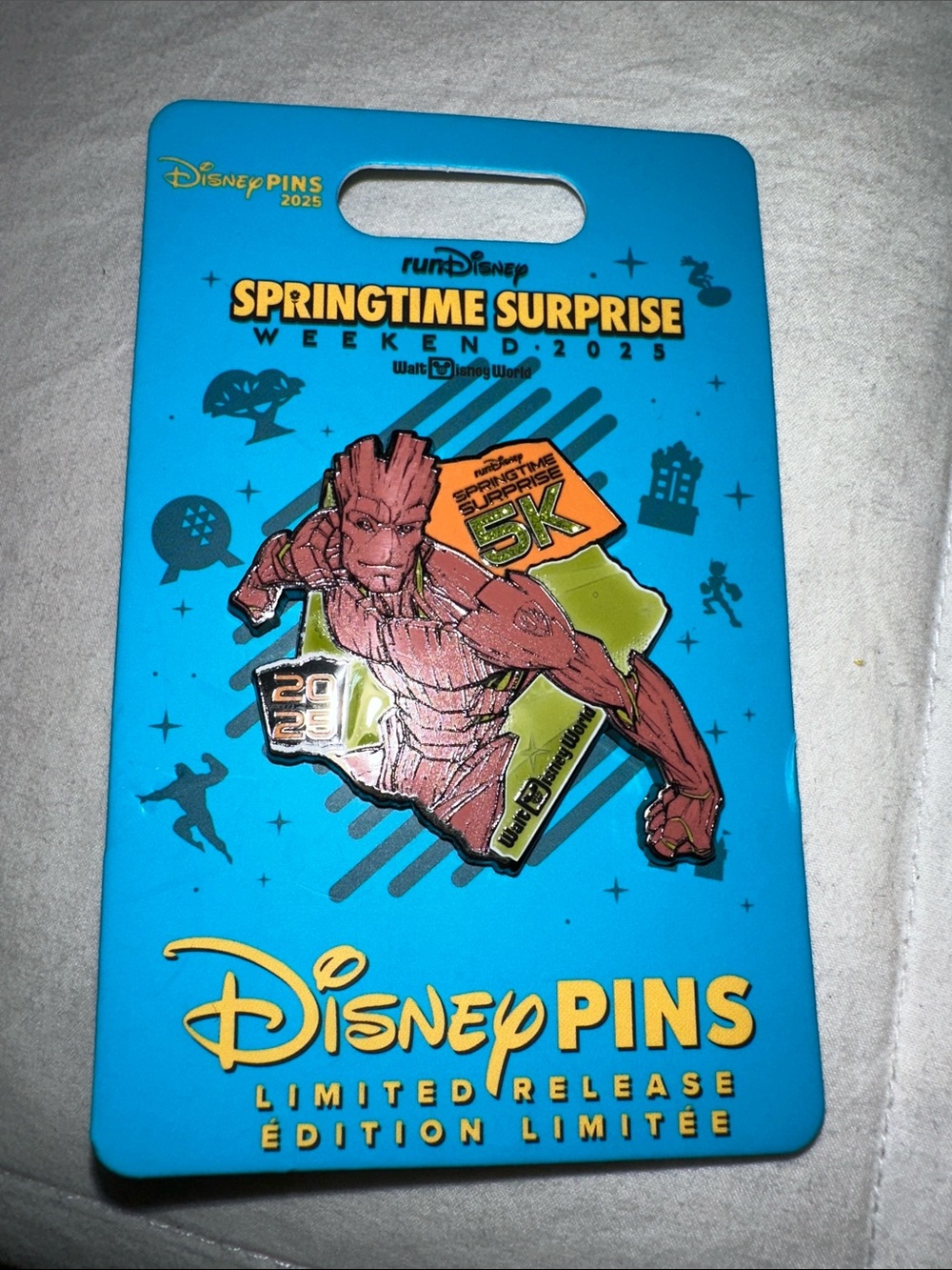 Disney Groot 5K Enamel Pin - Blue, Brown, Green
